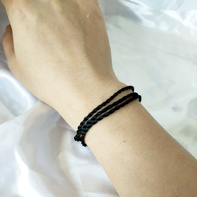 Simple Style Solid Color Cotton Knitting Bracelets 1 Piece