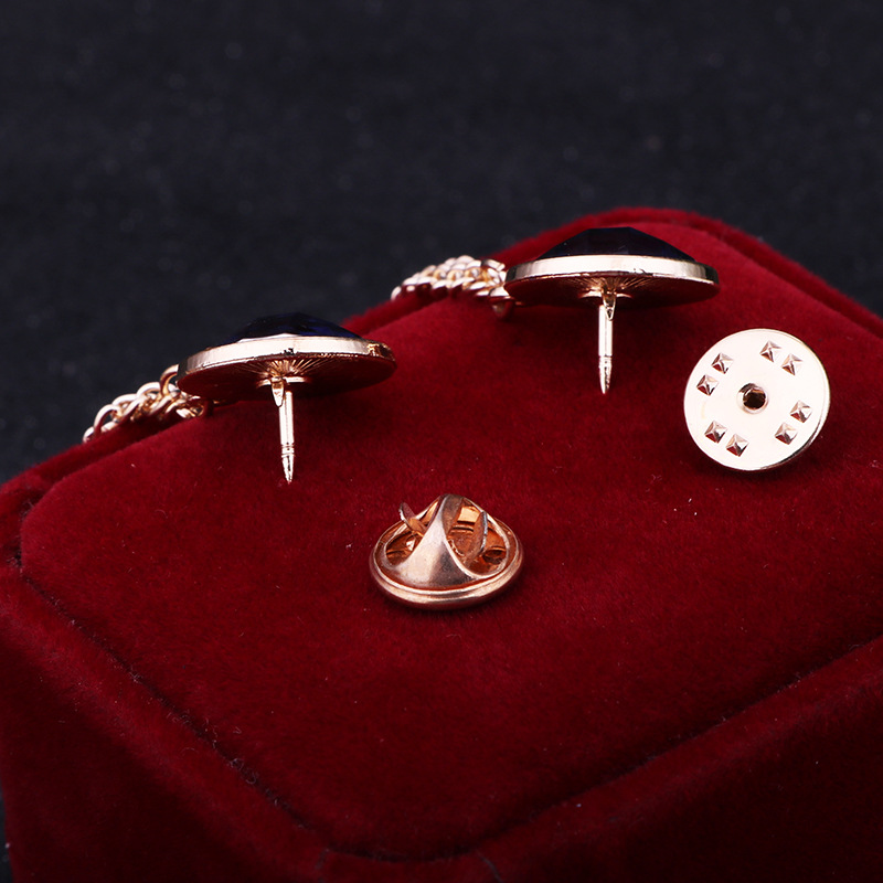 Fashion Round Alloy Chain Collar Pin