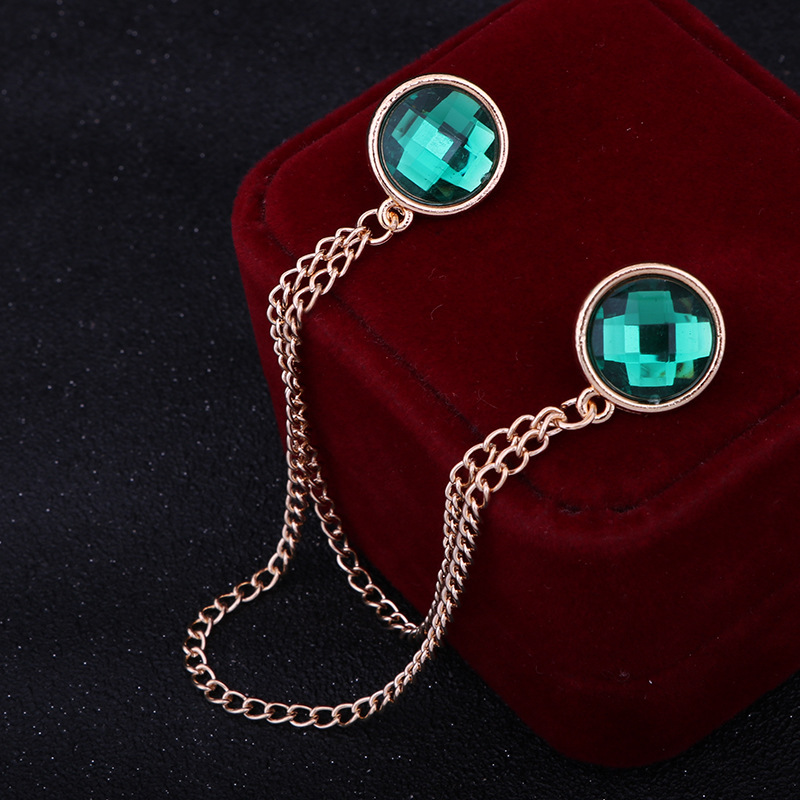 Fashion Round Alloy Chain Collar Pin