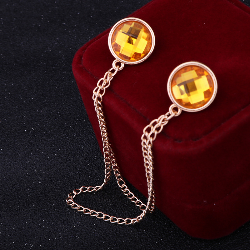 Fashion Round Alloy Chain Collar Pin
