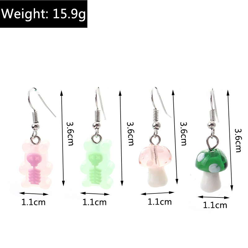 Cute Cartoon Plastic Plating Earrings