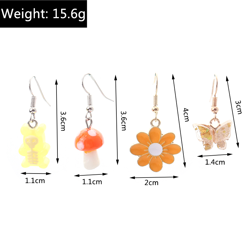 Cute Cartoon Plastic Plating Earrings