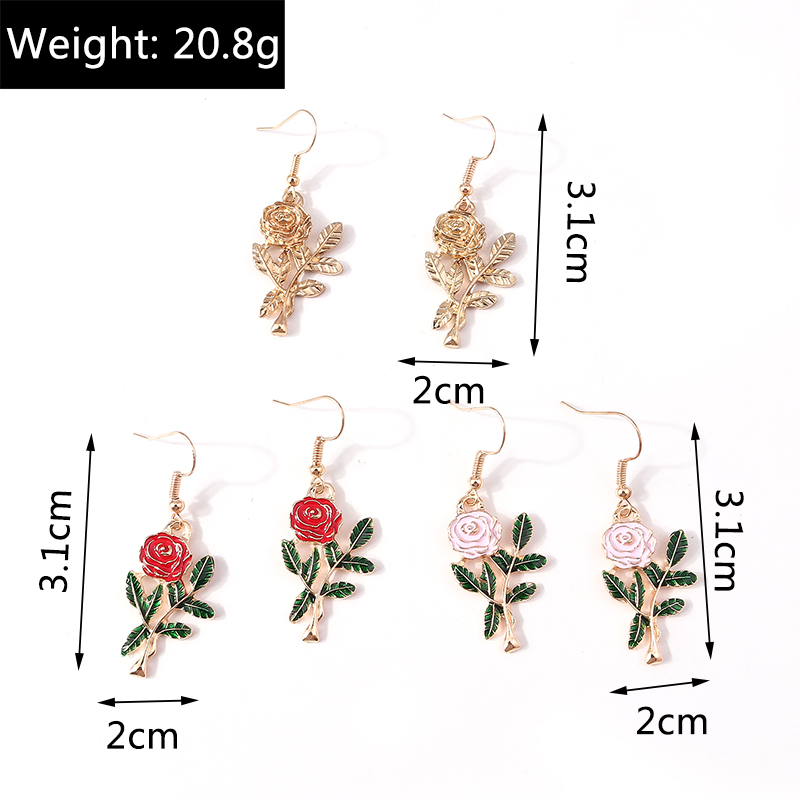 Cute Fruit Flower Alloy Plating Earrings