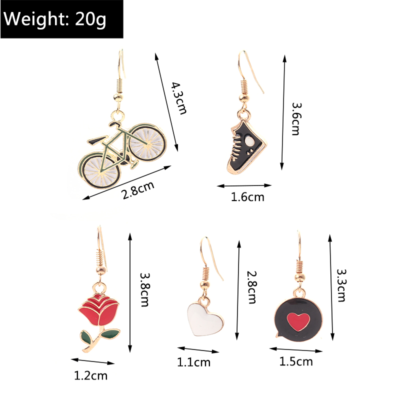 Cute Fruit Flower Alloy Plating Earrings