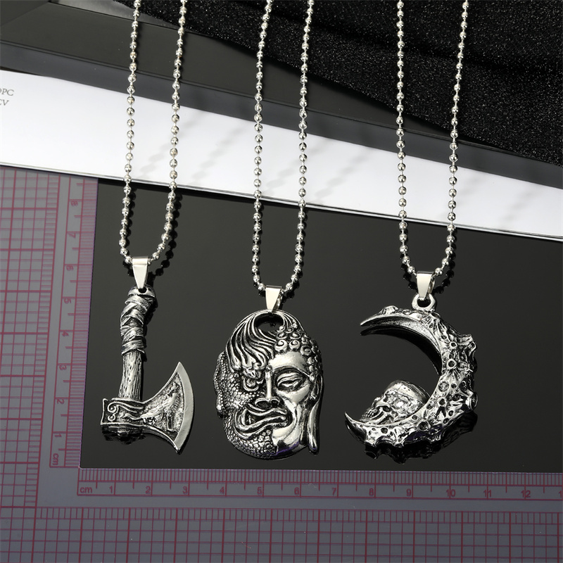 INS Style Punk Gossip Animal Axe Alloy Plating Alloy Pendant Necklace 1 Piece