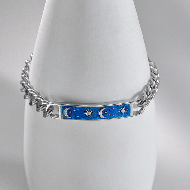 Casual Star Moon Stainless Steel Bracelets Chain Stainless Steel Bracelets