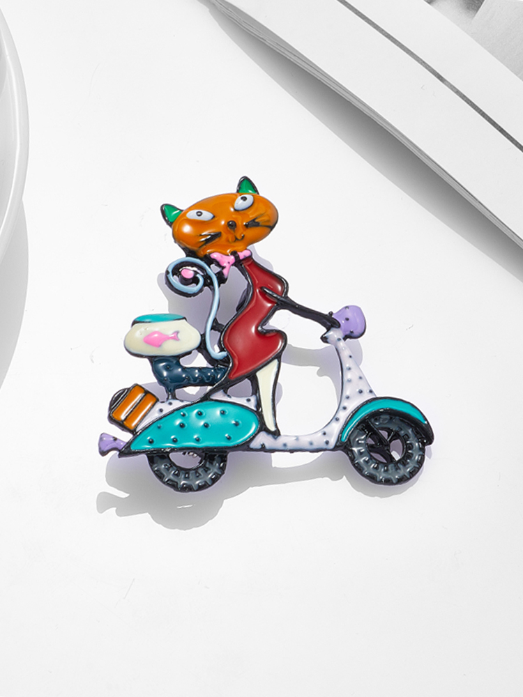 Cute Cartoon Cat Alloy Brooches
