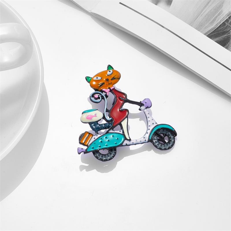 Cute Cartoon Cat Alloy Brooches