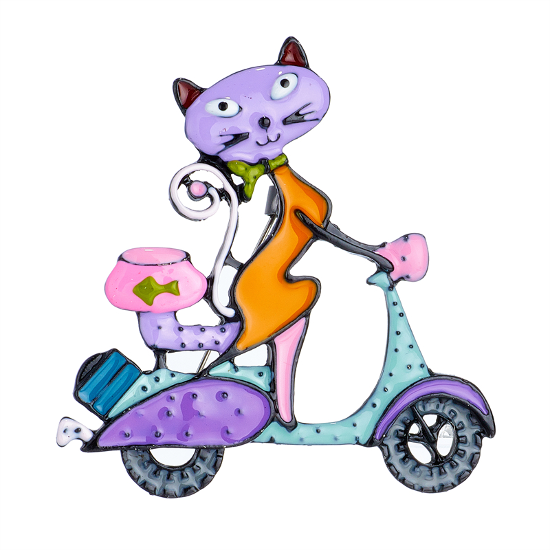 Cute Cartoon Cat Alloy Brooches