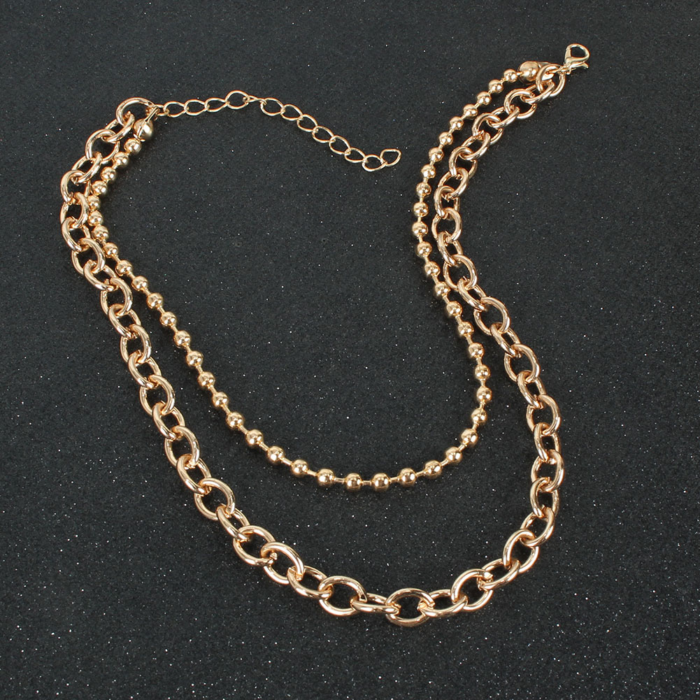 Simple Style Geometric Alloy Metal Layered Necklaces 1 Piece