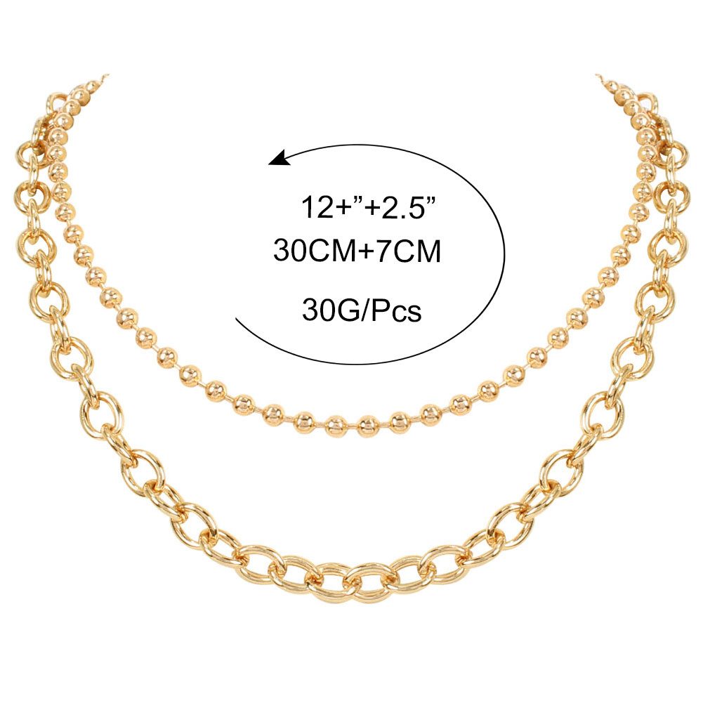 Simple Style Geometric Alloy Metal Layered Necklaces 1 Piece