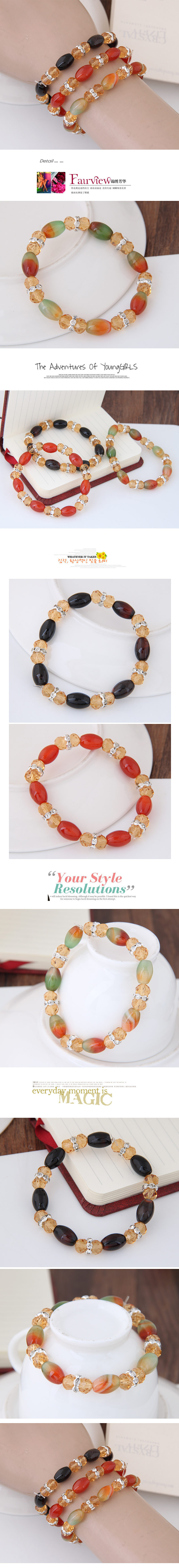 Simple Style Round Agate Bracelets