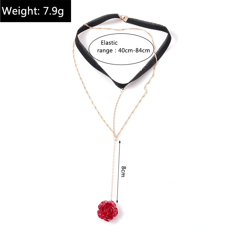 Sexy Rose Alloy Plating Body Chain 1 Piece