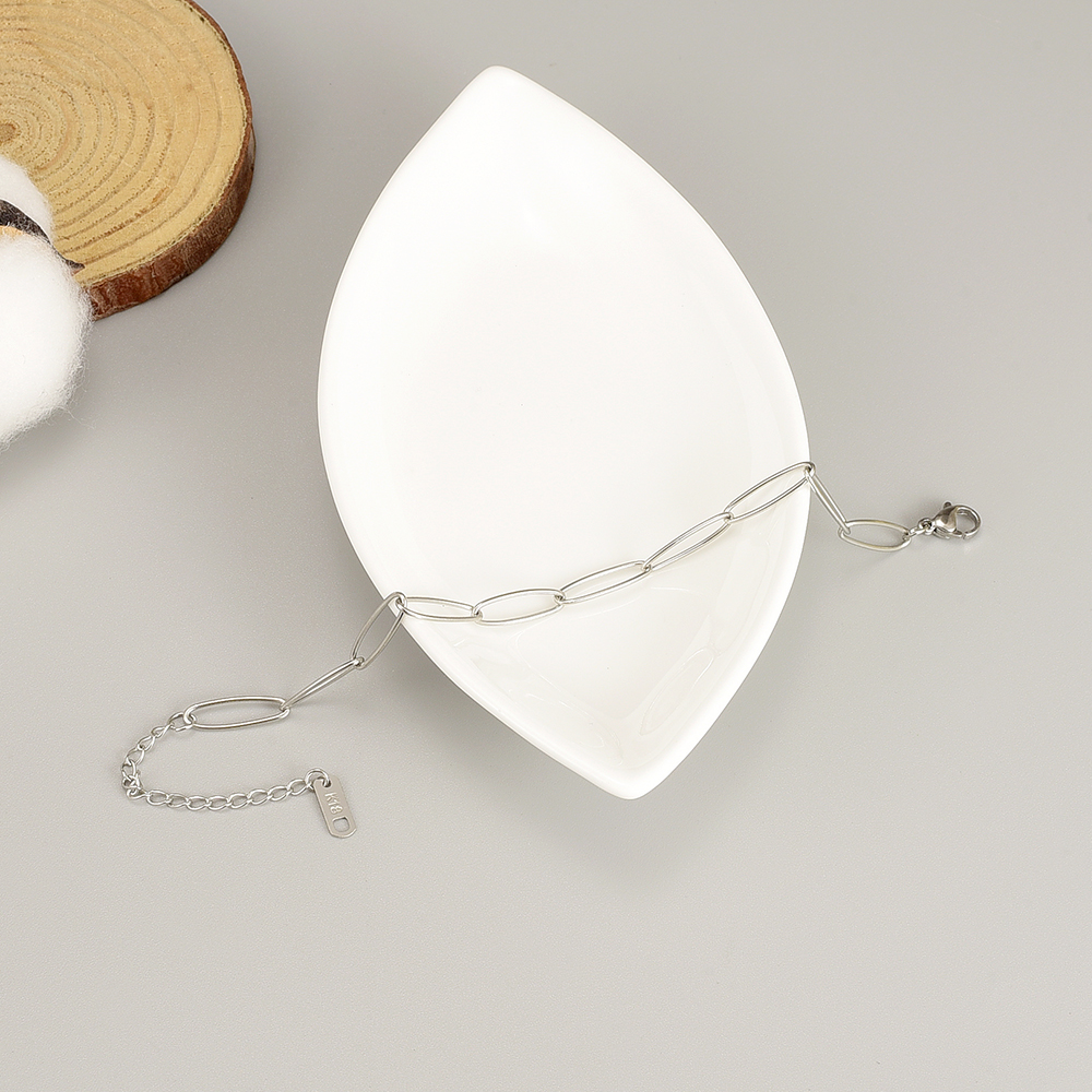 Simple Style Geometric Titanium Steel Bracelets Plating Stainless Steel Bracelets
