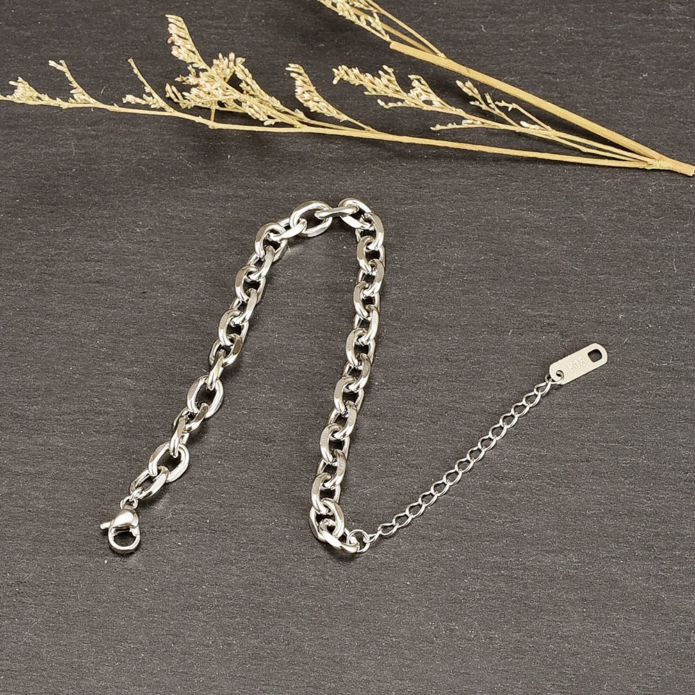 Simple Style Geometric Titanium Steel Bracelets Plating Stainless Steel Bracelets