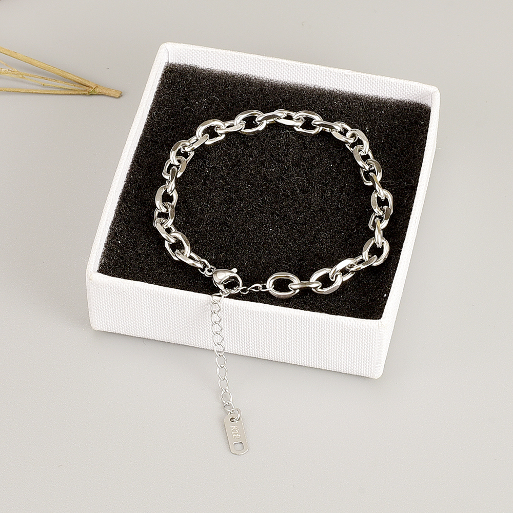 Simple Style Geometric Titanium Steel Bracelets Plating Stainless Steel Bracelets