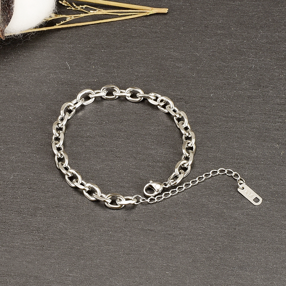 Simple Style Geometric Titanium Steel Bracelets Plating Stainless Steel Bracelets