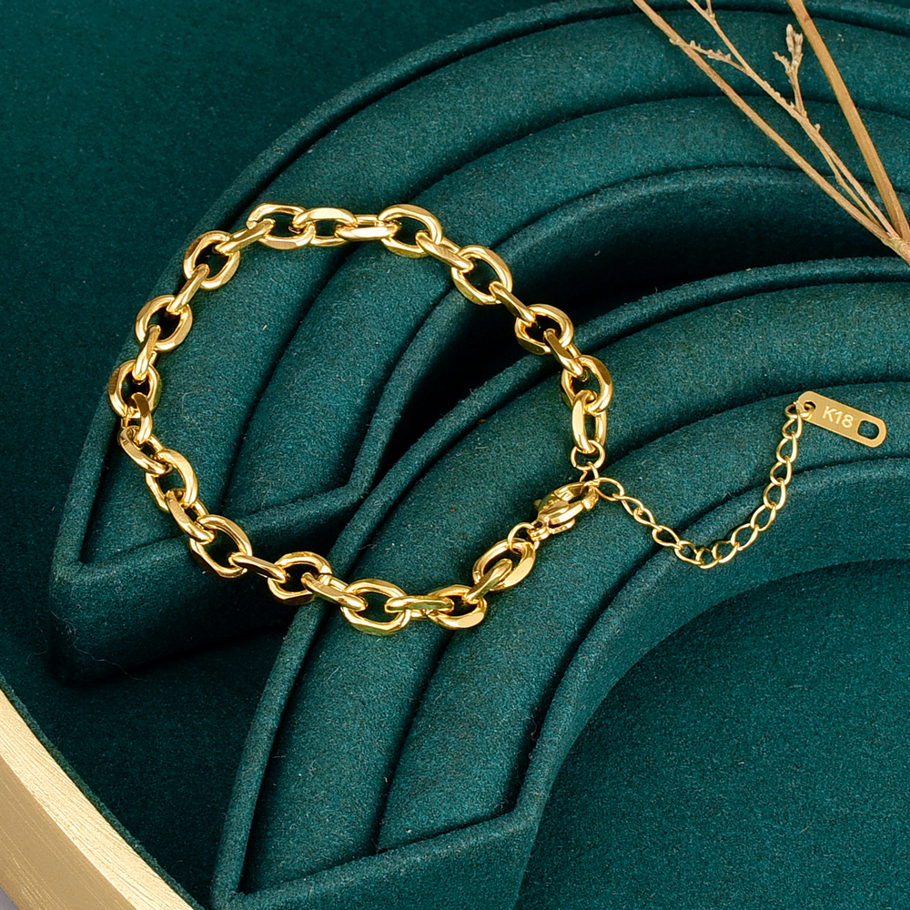 Simple Style Geometric Titanium Steel Bracelets Plating Stainless Steel Bracelets