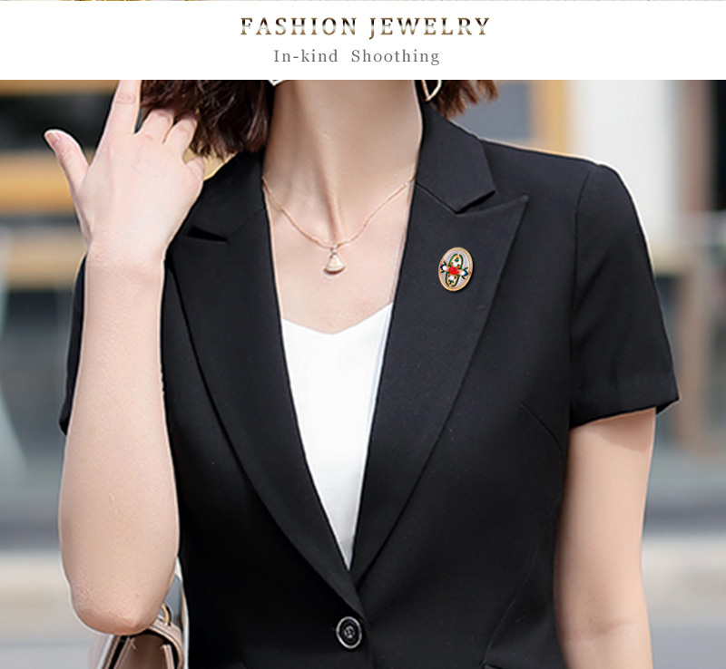 Baroque Style Geometric Alloy Inlay Artificial Pearl Brooches