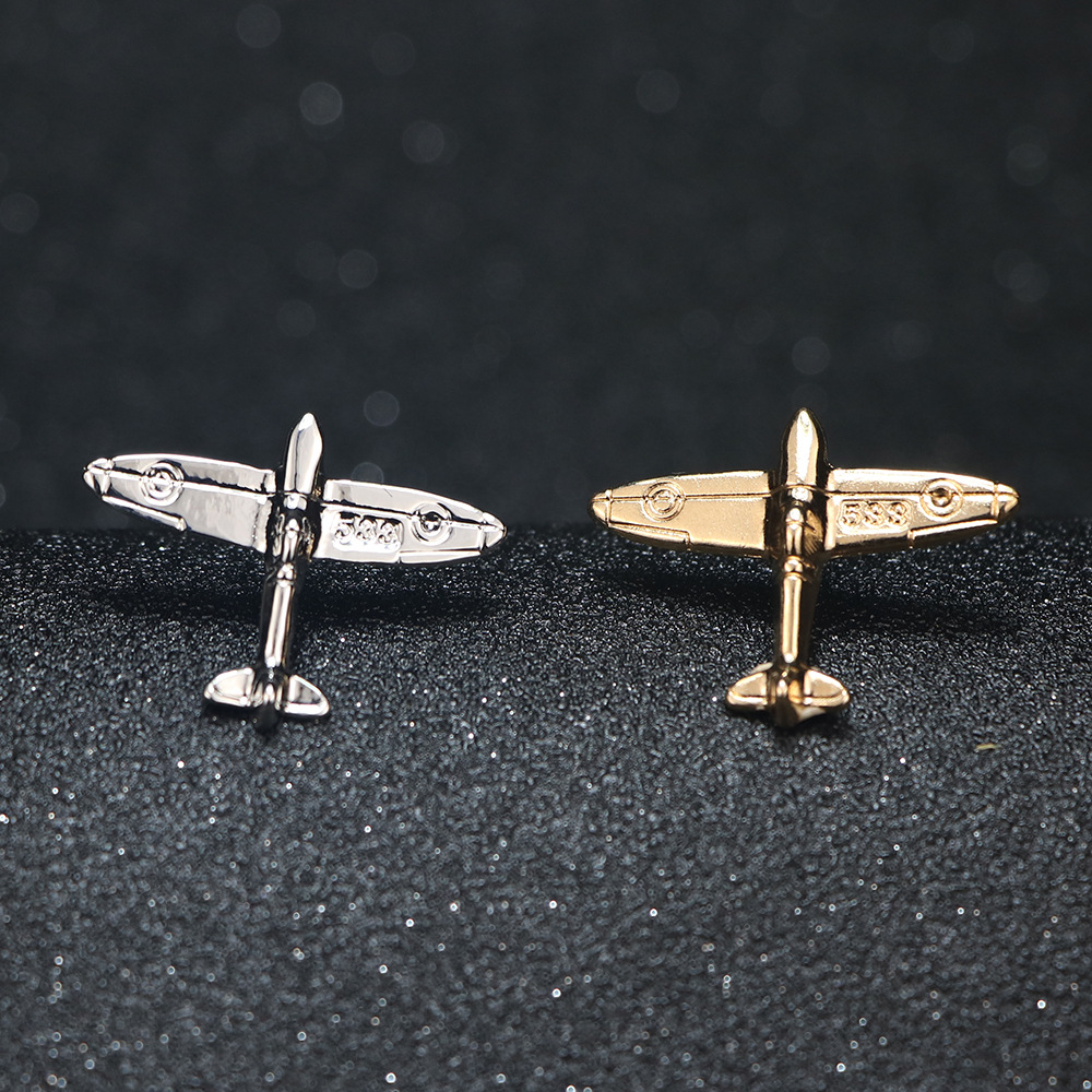 Novelty Fashion British Style Airplane Alloy Plating Brooches Collar Pin