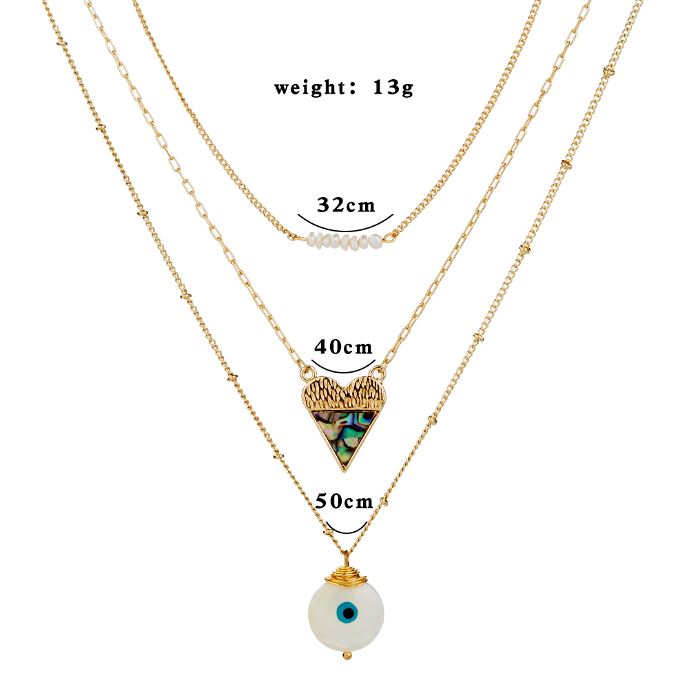 Fashion Triangle Eye Alloy Plating Shell Womenu0027S Layered Necklaces 1 Piece