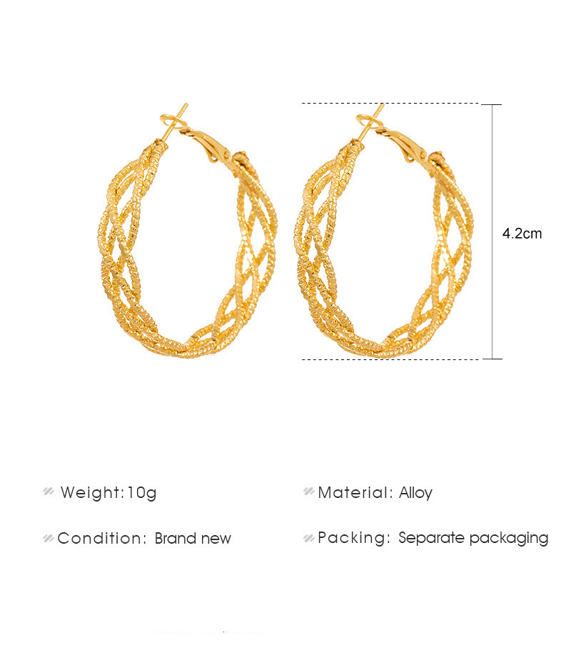 Retro Twist Alloy Plating Earrings