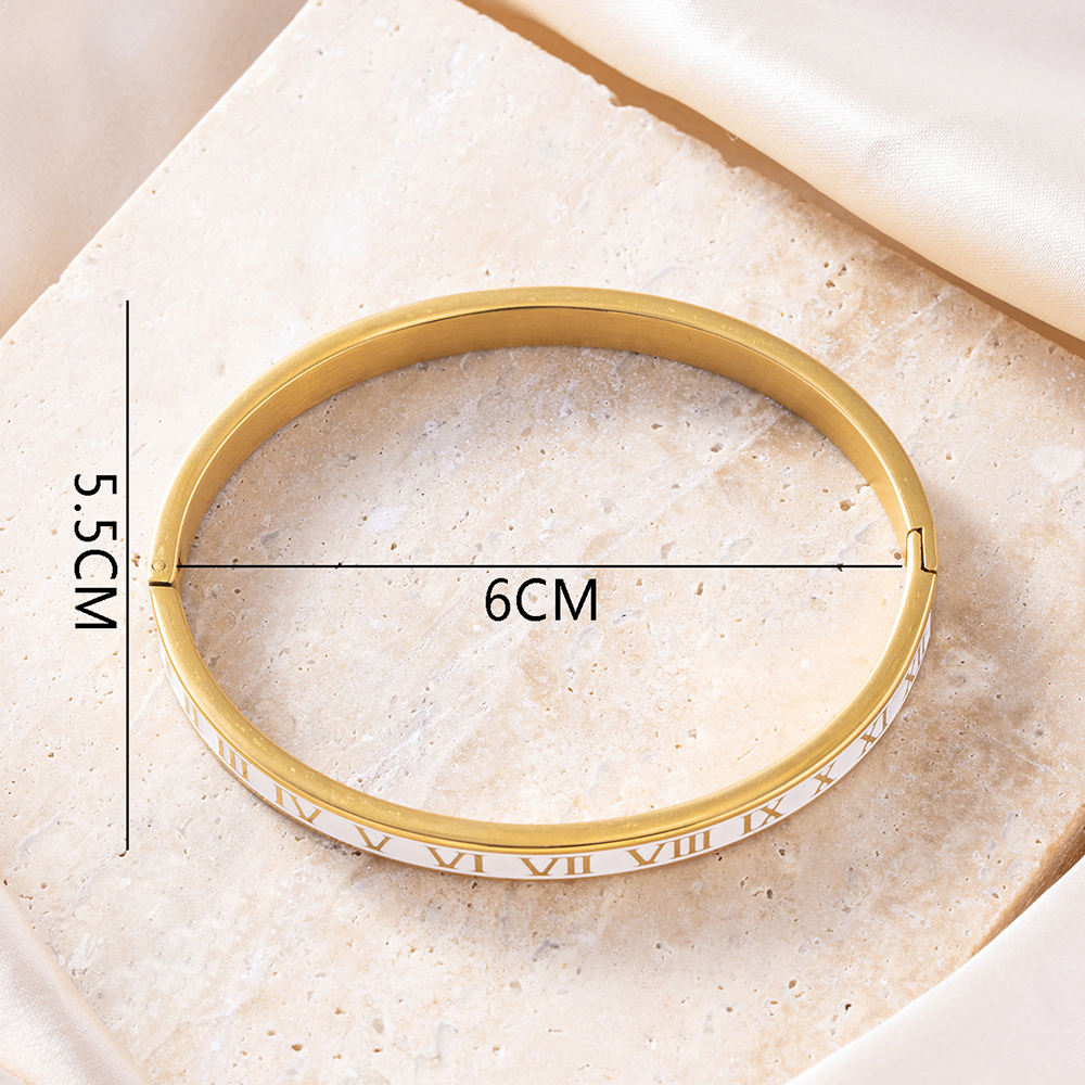 Fashion Number Alloy Plating Bangle 1 Piece