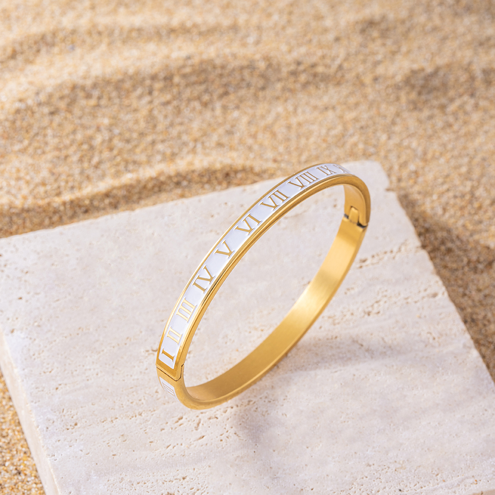 Fashion Number Alloy Plating Bangle 1 Piece