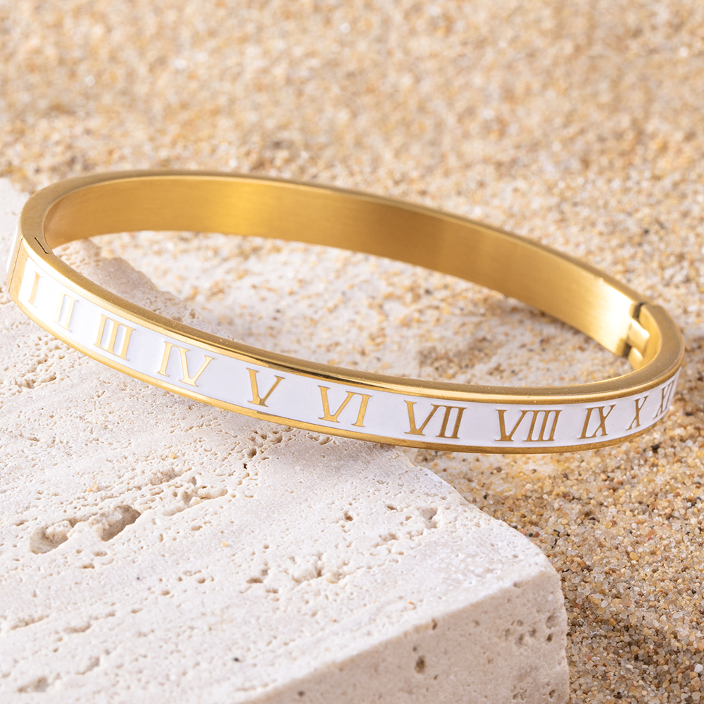 Fashion Number Alloy Plating Bangle 1 Piece