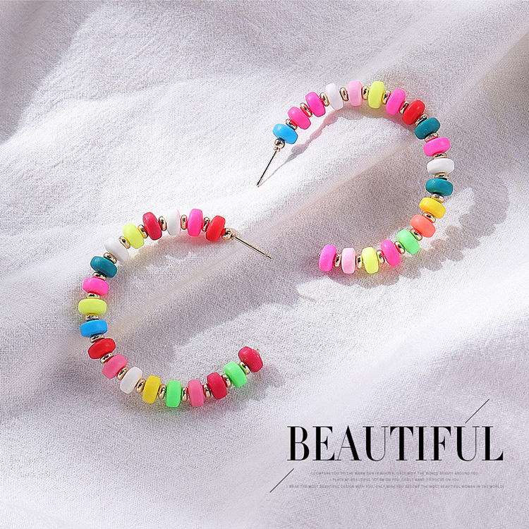 Fashion Geometric Beaded Beads Ear Studs 1 Pair