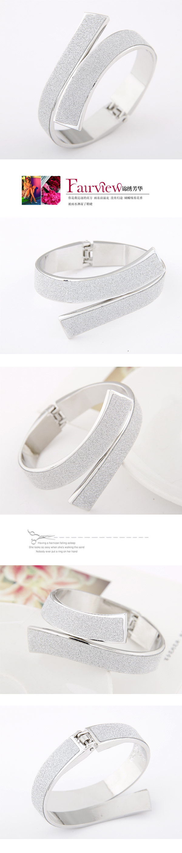 Fashion Circle Alloy Round Bangle 1 Piece