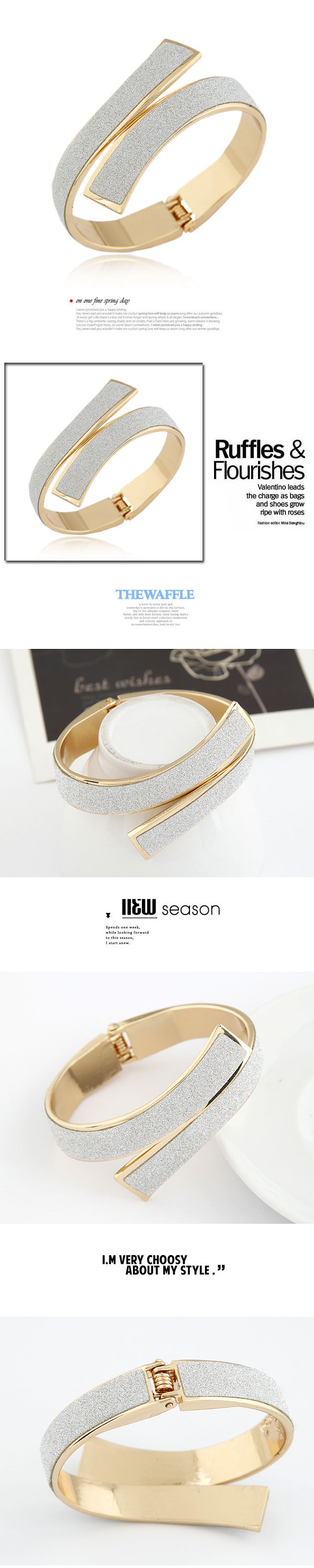 Fashion Circle Alloy Round Bangle 1 Piece