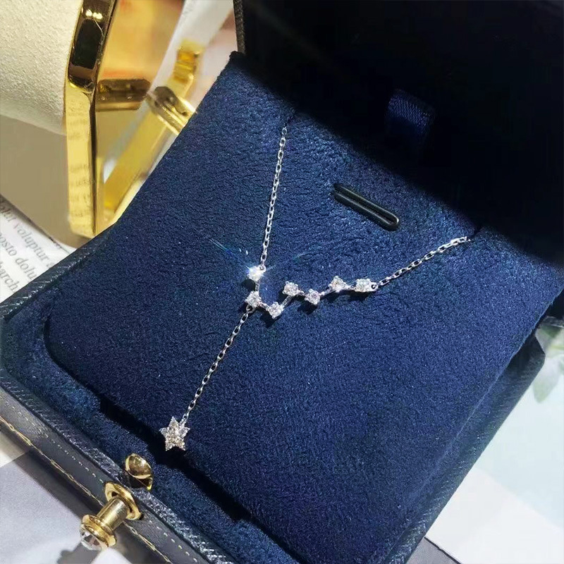 Fashion Star Copper Plating Artificial Diamond Necklace