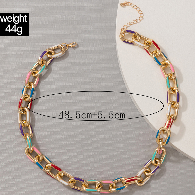 Retro Geometric Alloy Plating Necklace