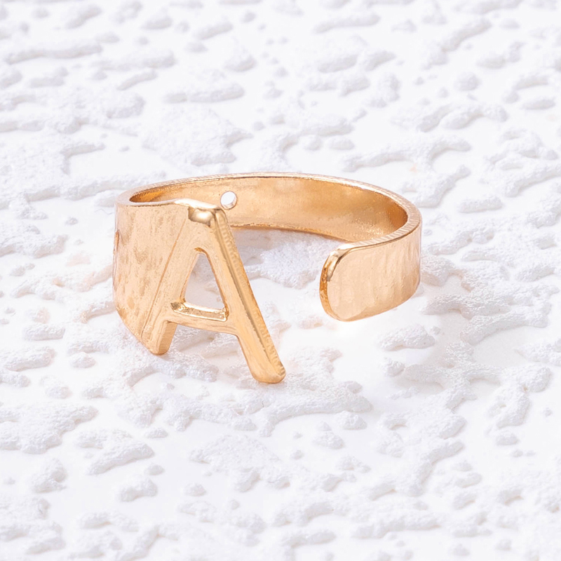 Fashion Letter Alloy Plating Open Ring