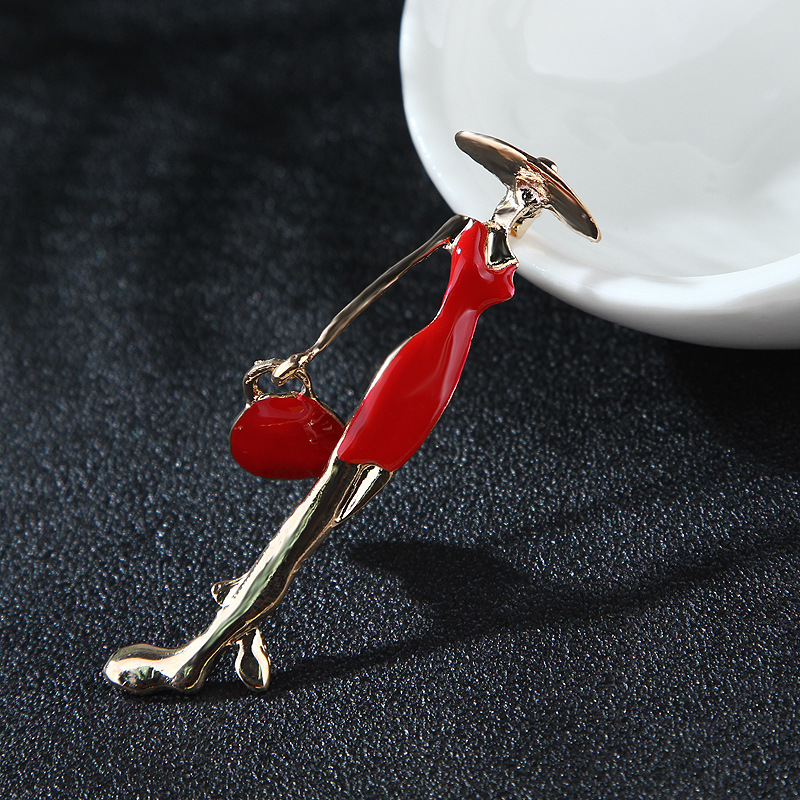 Simple Style Human Alloy Plating Brooches