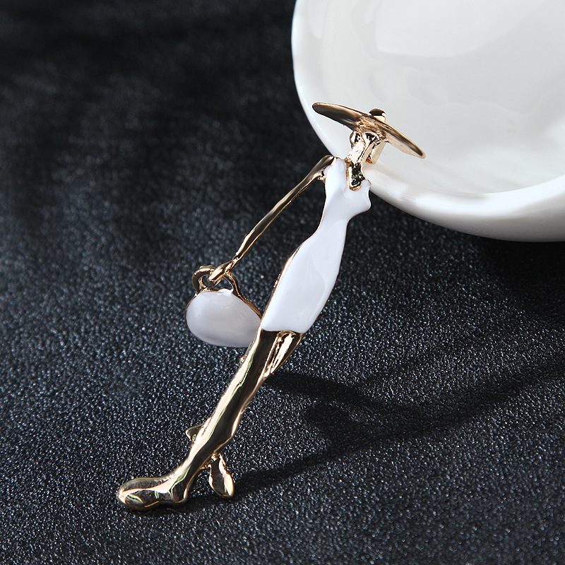 Simple Style Human Alloy Plating Brooches