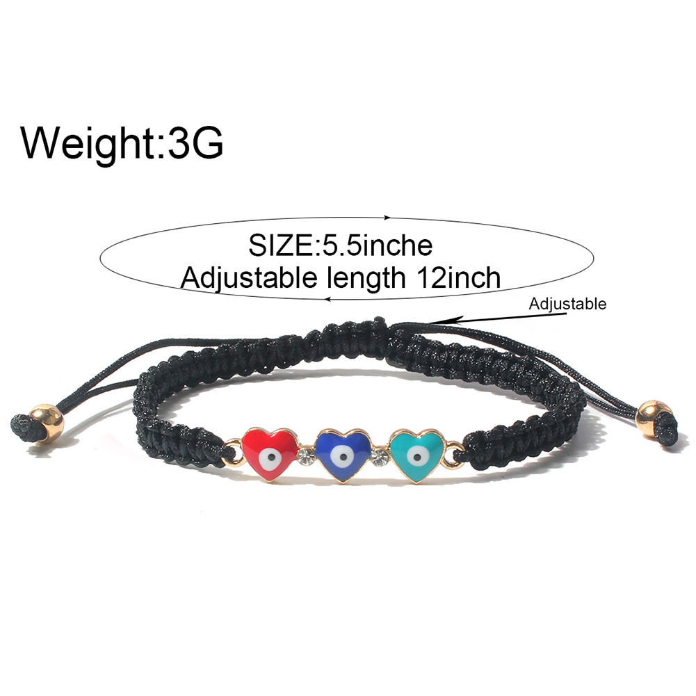 Fashion Devilu0027S Eye Alloy Fabric Bracelets 1 Piece