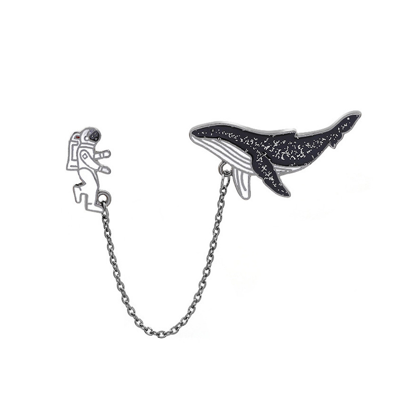 Wedding Astronaut Dolphin Alloy Metal Alloy Brooches 1 Piece
