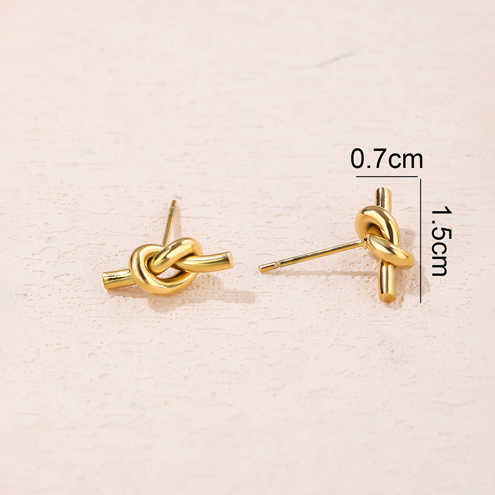 Simple Style Geometric Titanium Steel Ear Studs Plating Stainless Steel Earrings