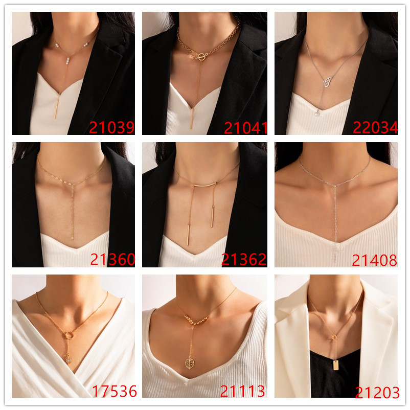 Simple Style Geometric Tassel Alloy Plating Artificial Pearls Necklace