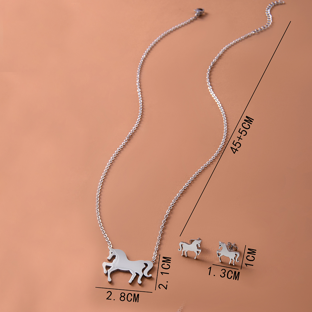 Fashion Horse Stainless Steel Plating Jewelry Set 1 Set