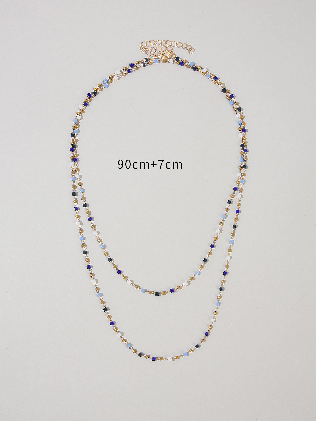 Sweet Multicolor Alloy Beaded Layered Zircon Necklace