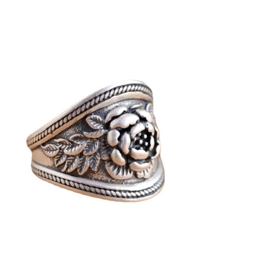 Vintage Style Rose Alloy Plating Rings 1 Piece