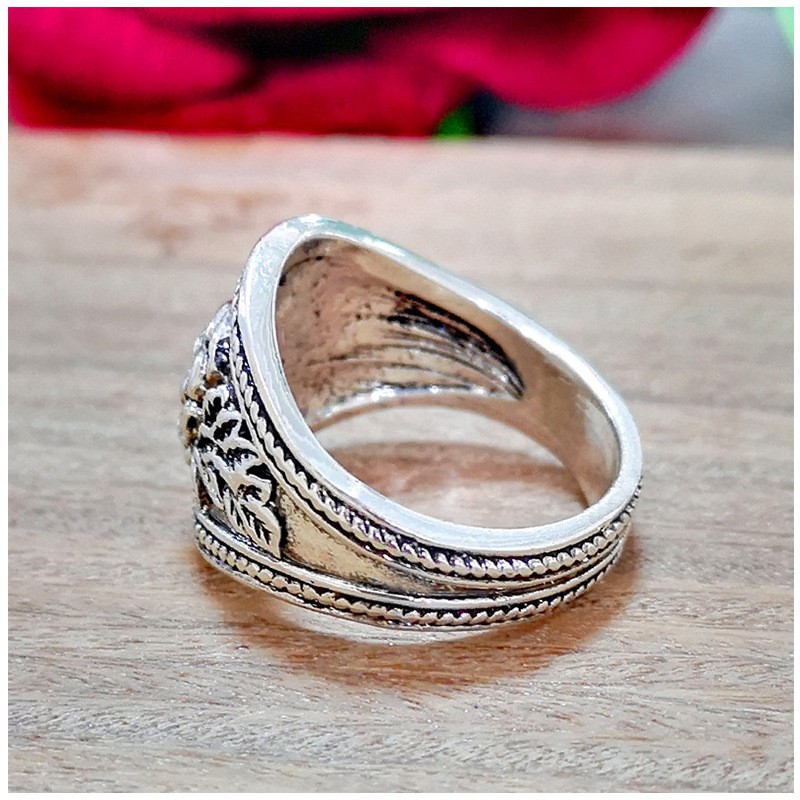 Vintage Style Rose Alloy Plating Rings 1 Piece