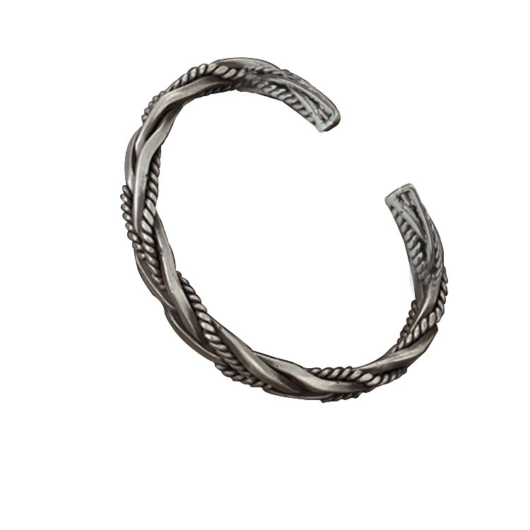 Fashion Twist Alloy Shiny Metallic Bangle 1 Piece