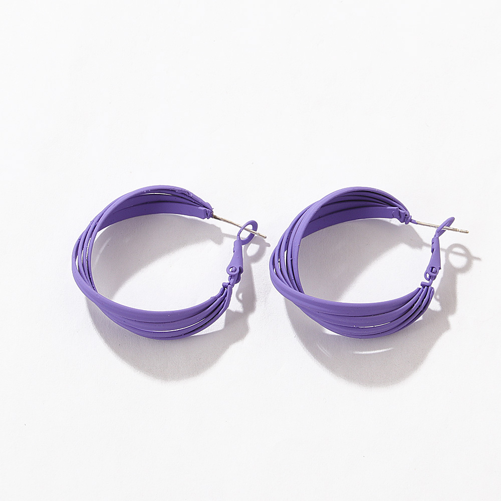 Sweet Round Alloy Hoop Earrings