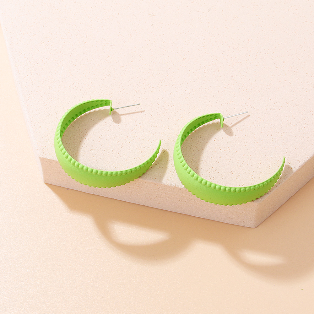 Sweet Round Alloy Hoop Earrings