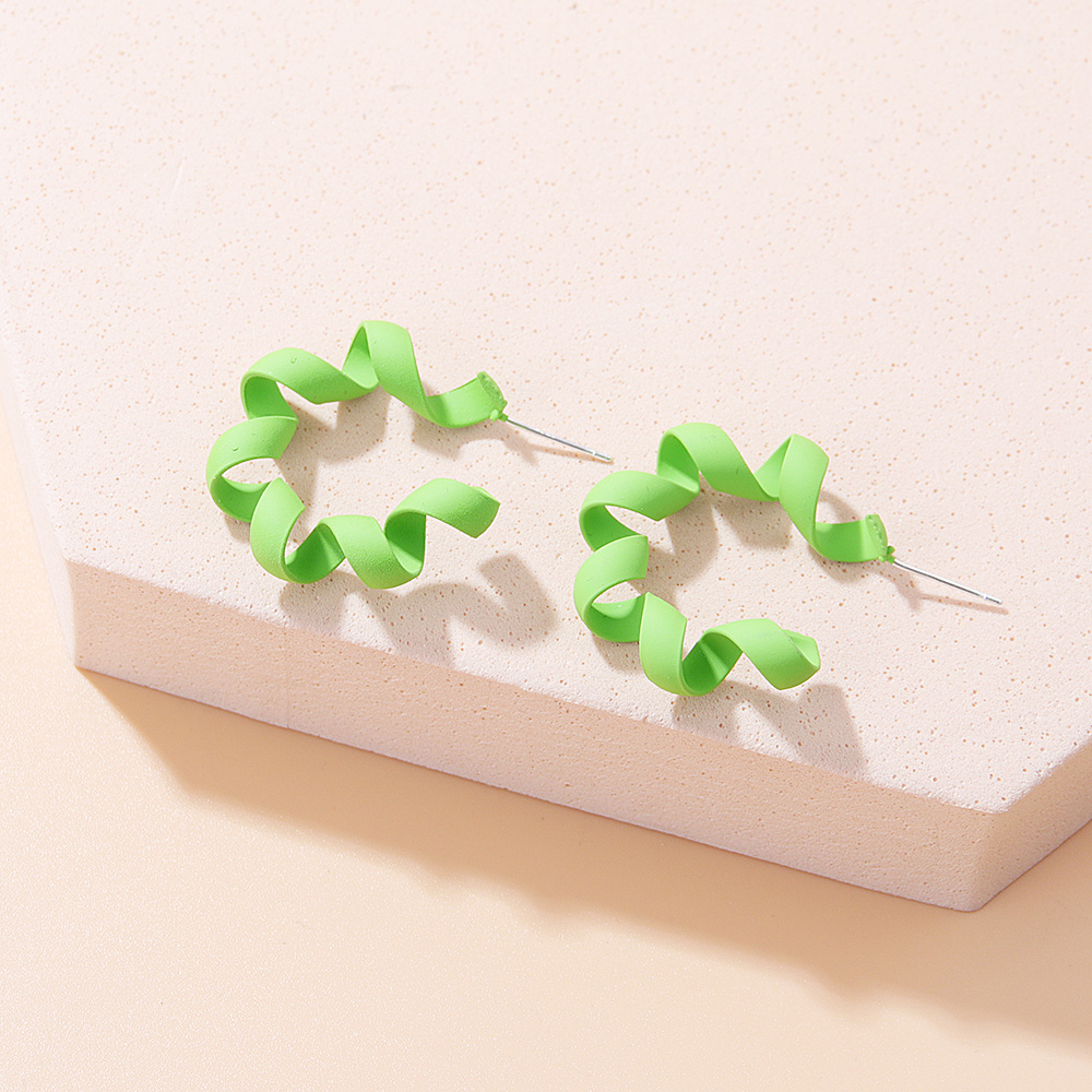 Simple Style Round Alloy Hoop Earrings