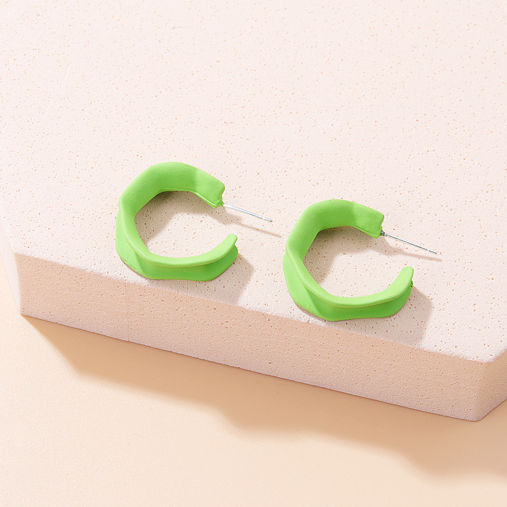 Simple Style Round Alloy Hoop Earrings